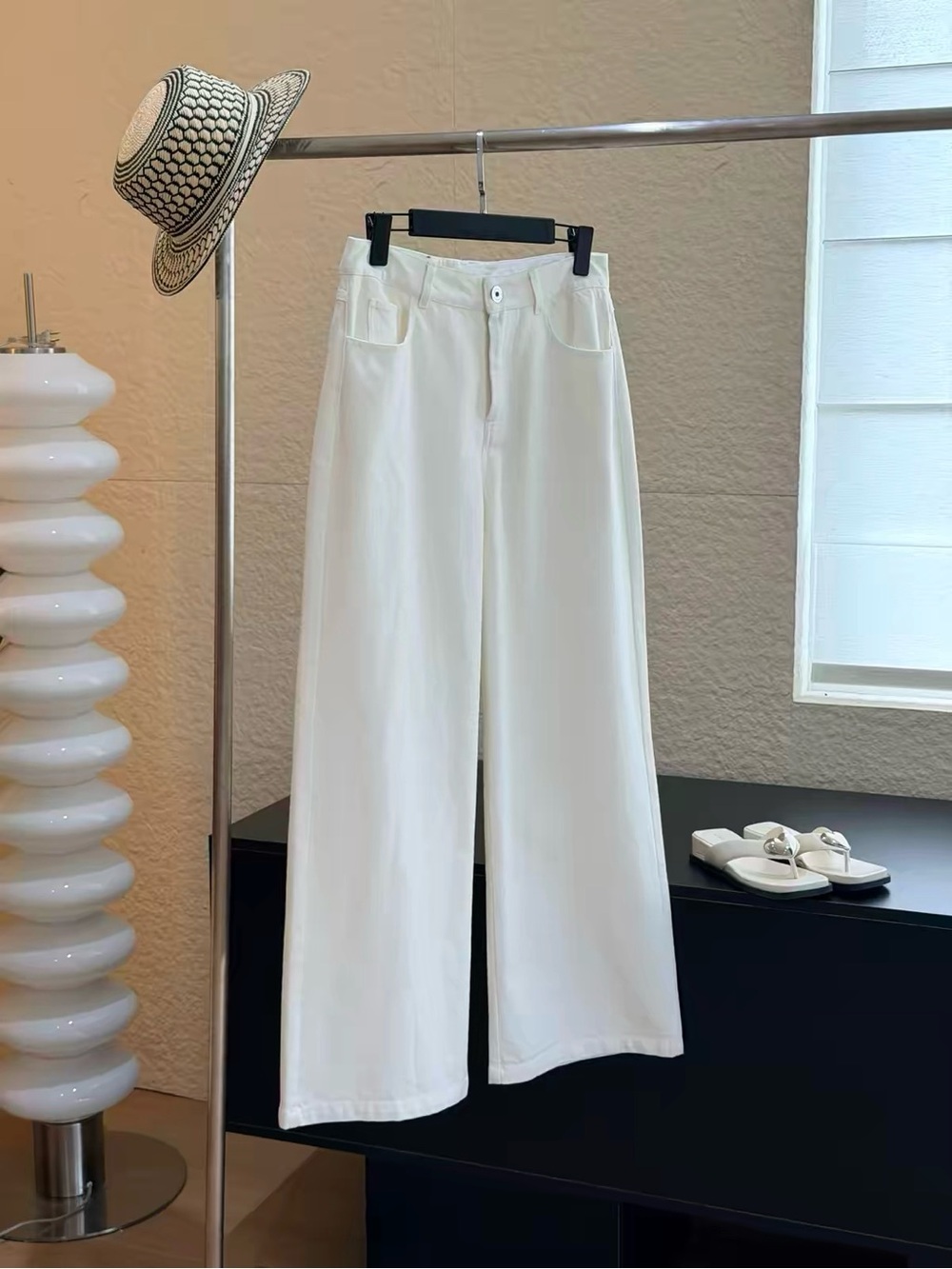 Brand new! Maxmara weekend! Wide Leg White Women's Pants - Classic High Waist - Picture 1 of 5